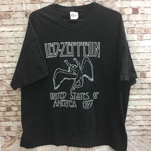 VTG Led Zeppelin 1977 Concert Tour T-Shirt Remake